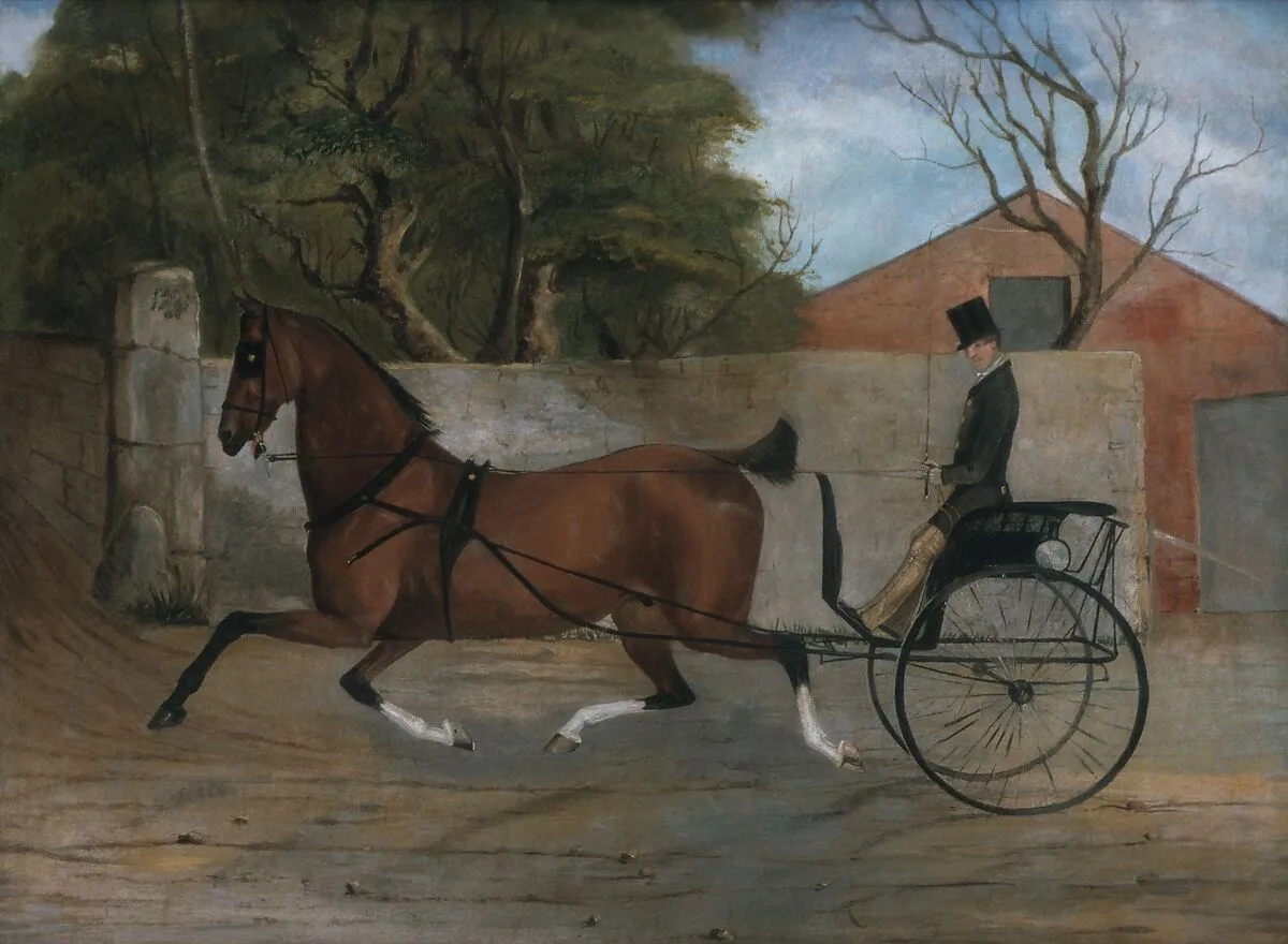 Portrait of a Gentleman in a Carriage — Unknown
