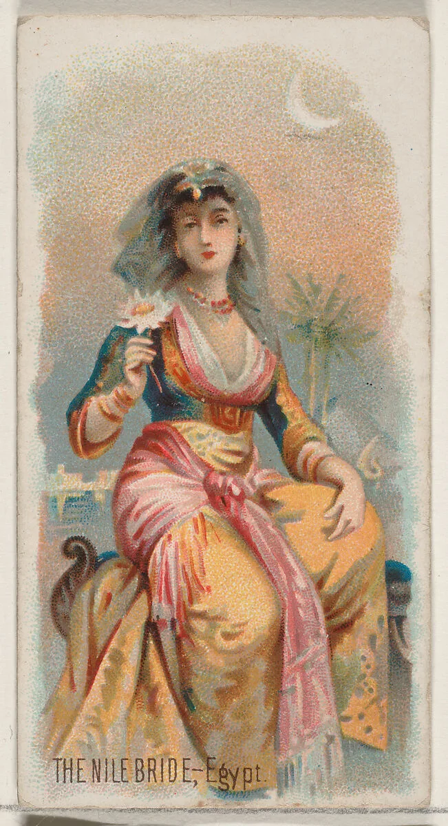 The Nile Bride, Egypt, from the Holidays series (N80) for Duke brand cigarettes — W. Duke, Sons & Co.|George S. Harris & Sons