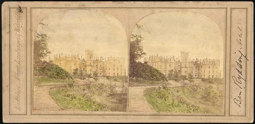 [Group of 5 Early Stereograph Views of British Hotels and Inns]