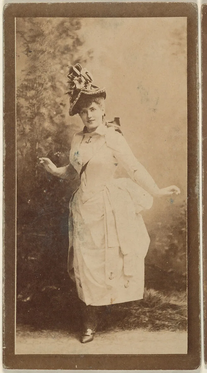 Actress wearing elaborate floral hat, from the Actresses series (N668) — Unknown