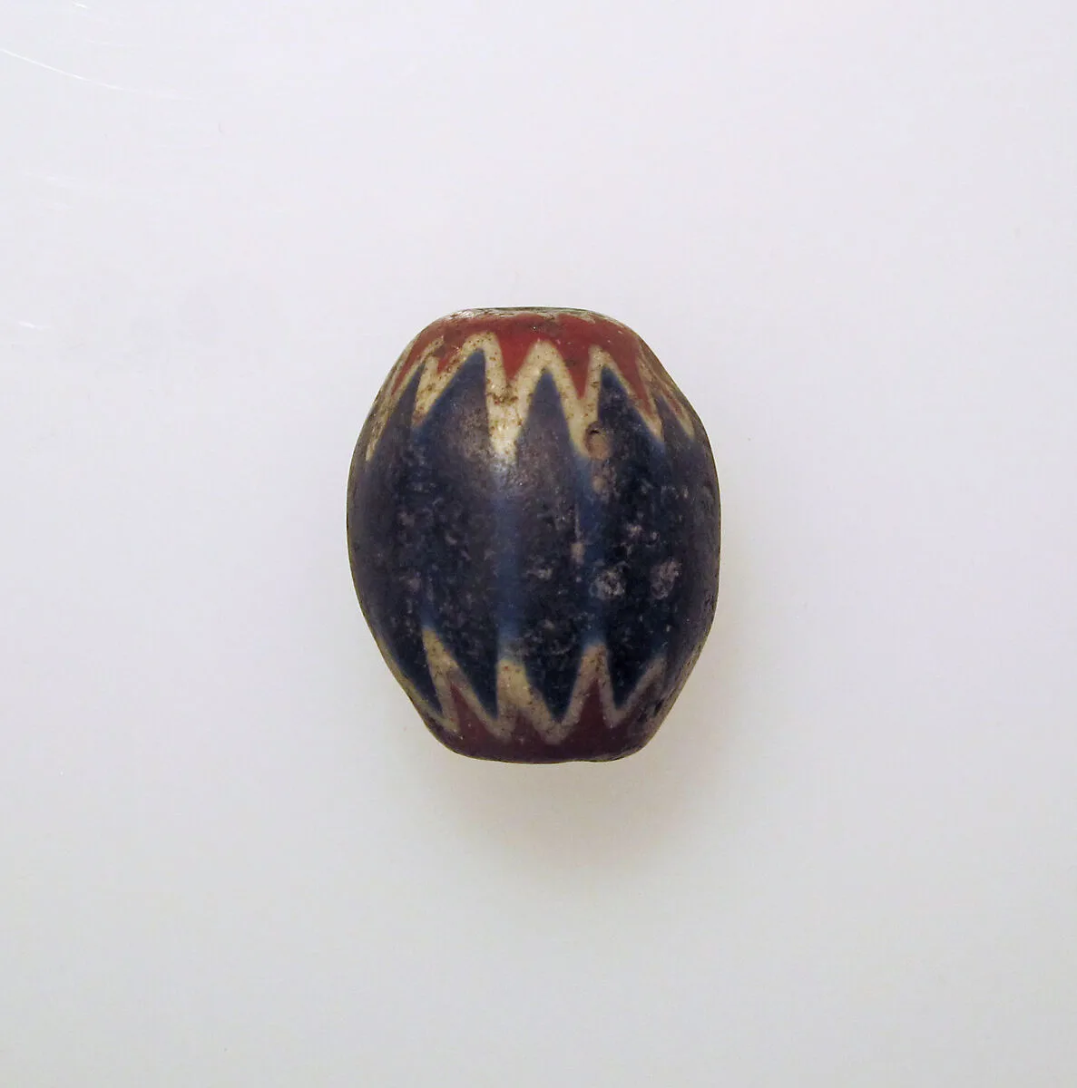 Glass chevron bead — Unknown