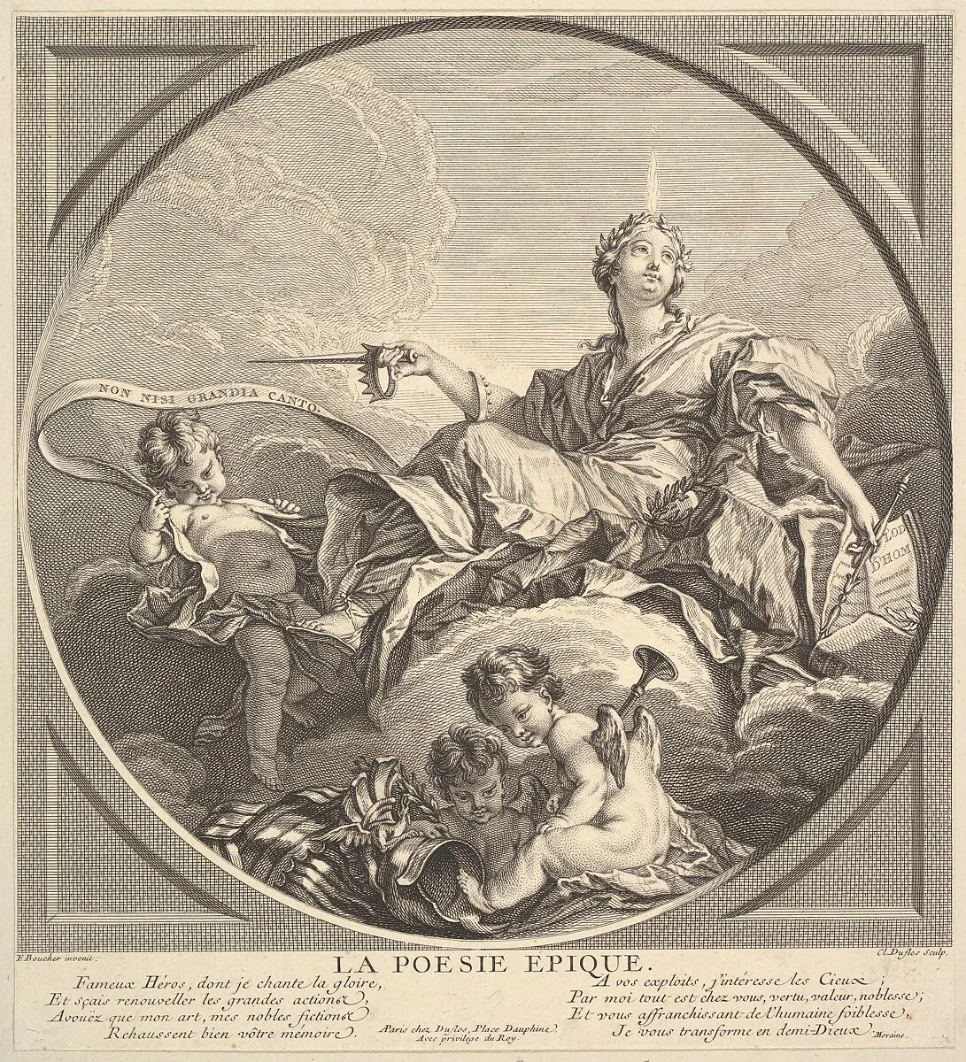 Epic Poetry — François Boucher|Claude Augustin Duflos le Jeune