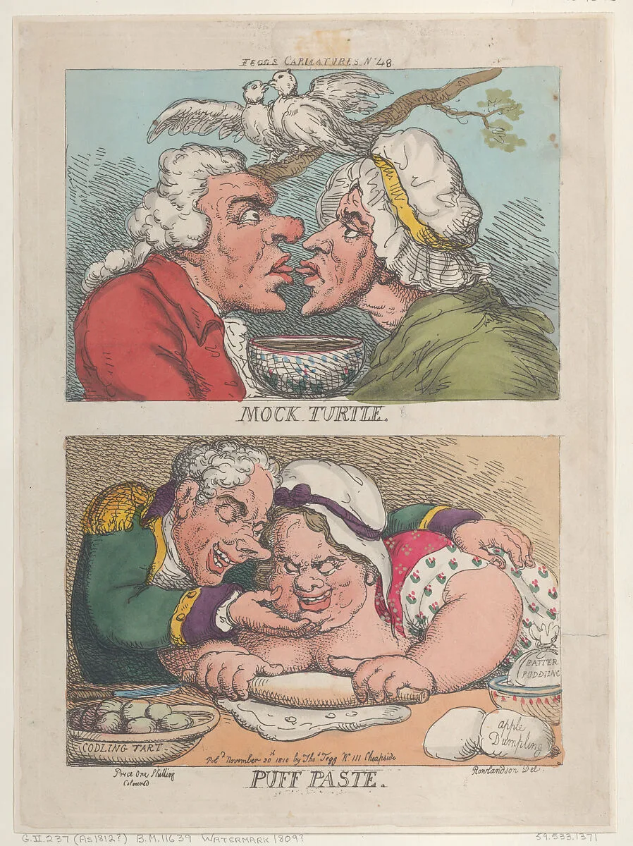 Mock Turtle; Puff Paste — Thomas Tegg|Thomas Rowlandson