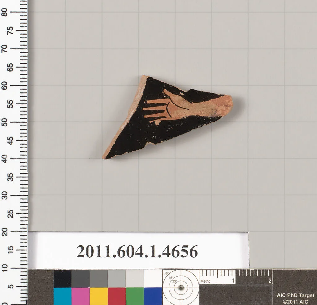 Terracotta fragment of a kylix (drinking cup) — Unknown