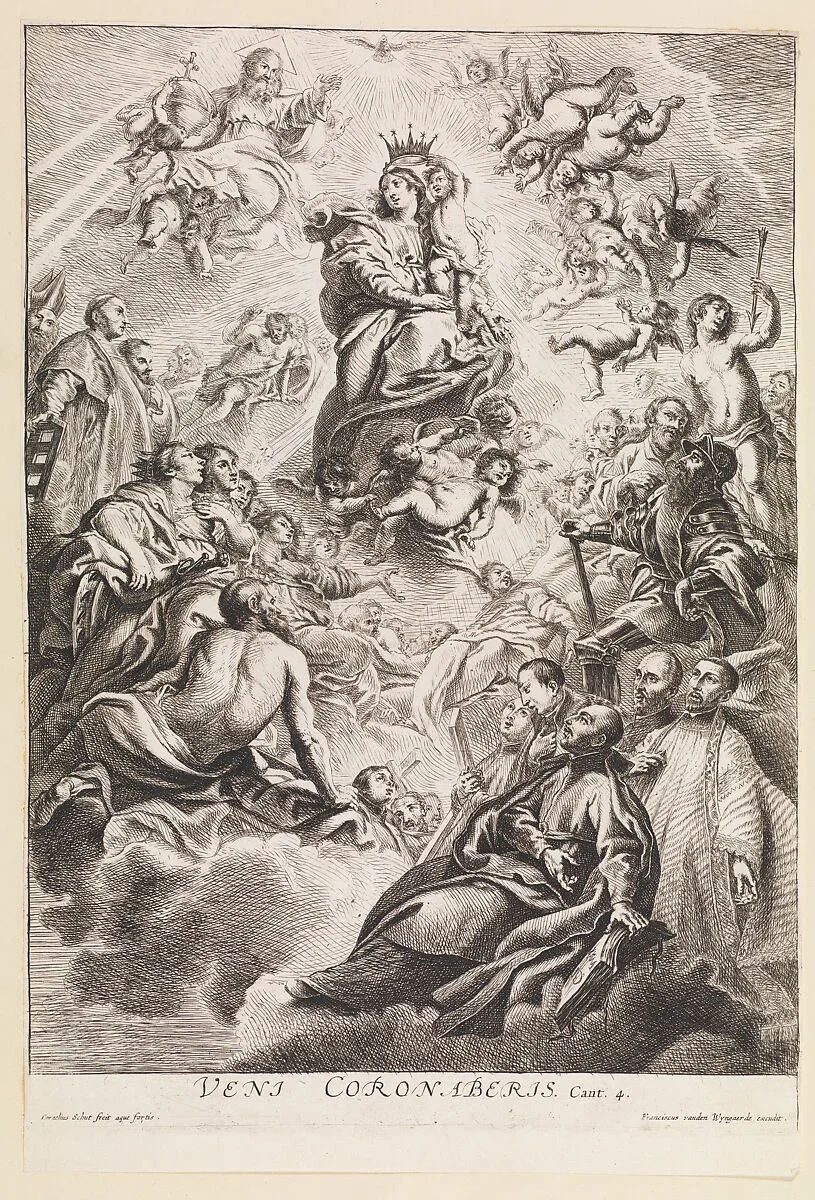 Coronation of the Virgin by the Child Adored by Saints — Cornelis Schut