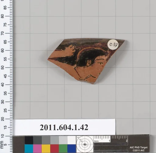 Terracotta rim fragment of a kylix (drinking cup)