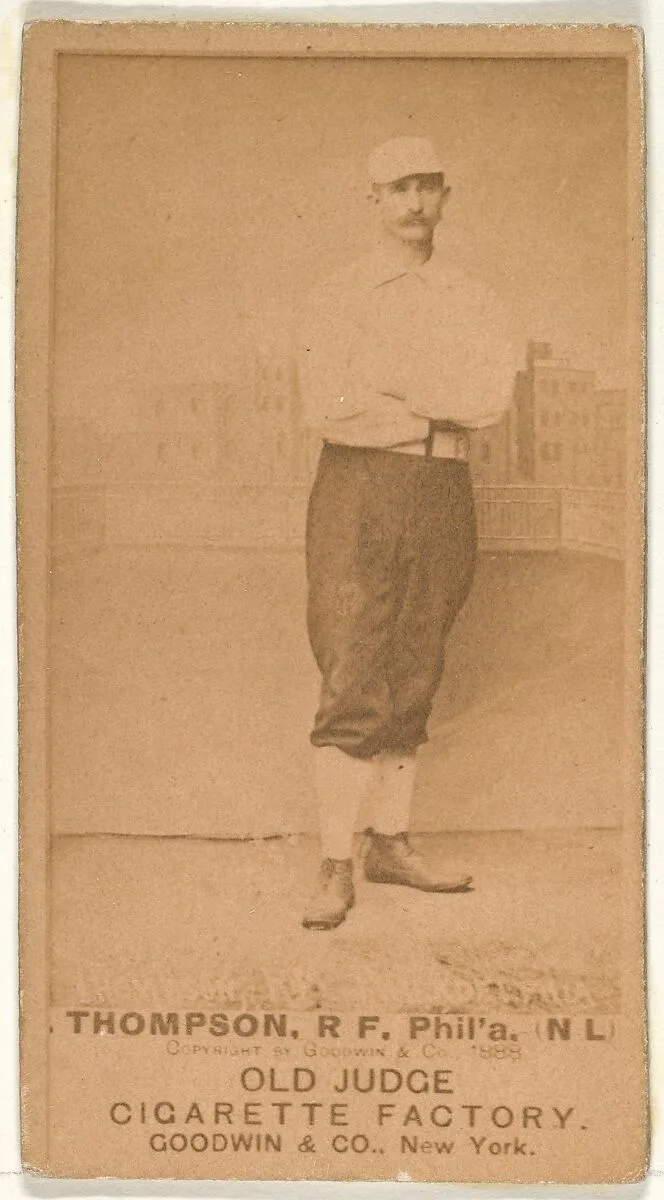 Thompson, Right Field, Philadelphia, from the Old Judge series (N172) for Old Judge Cigarettes — Goodwin & Company