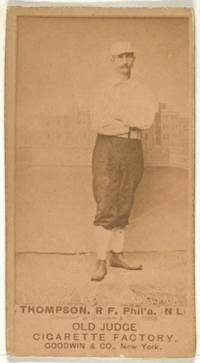 Thompson, Right Field, Philadelphia, from the Old Judge series (N172) for Old Judge Cigarettes