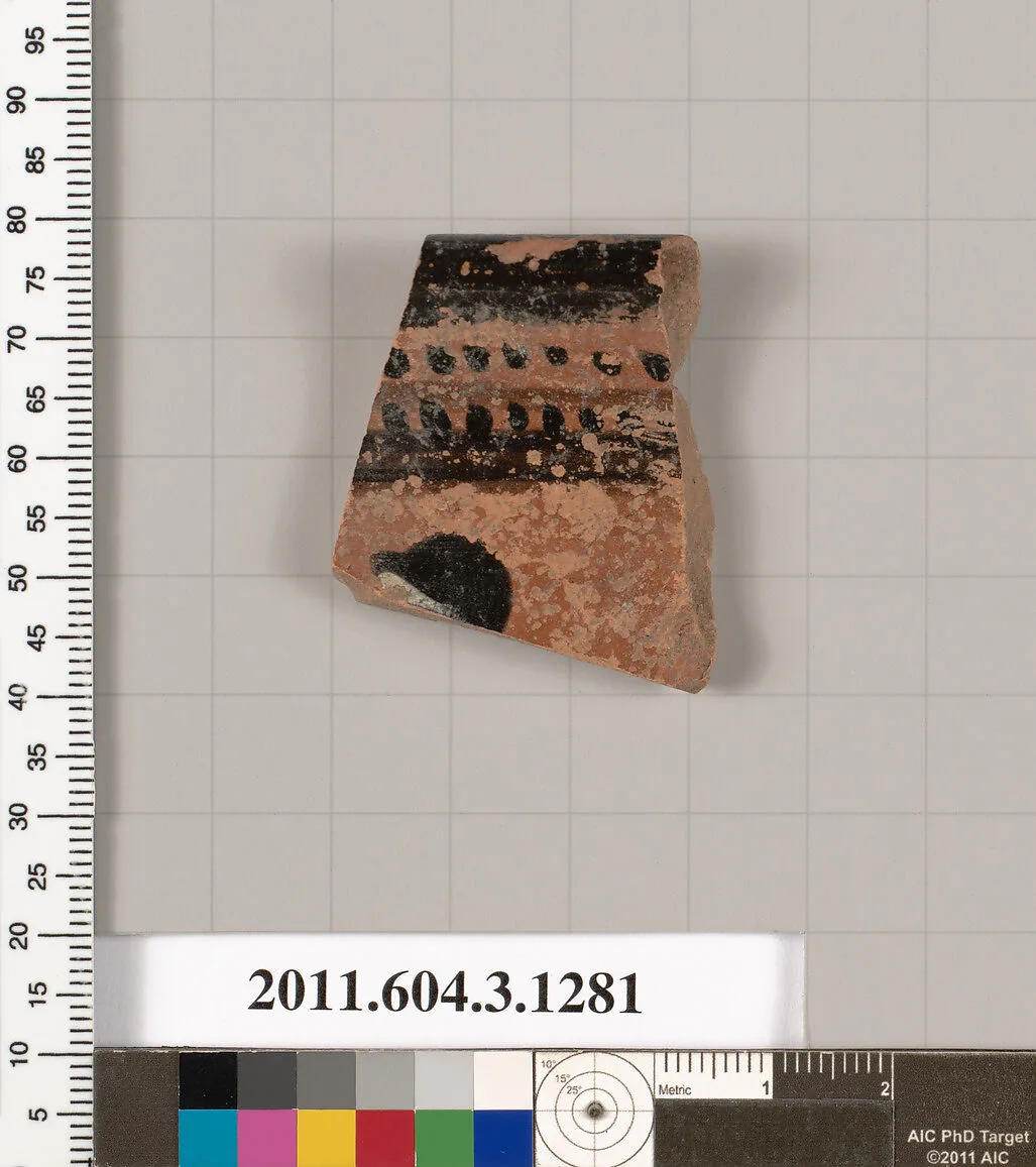 Terracotta rim fragment of a skyphos (deep drinking cup) — Unknown