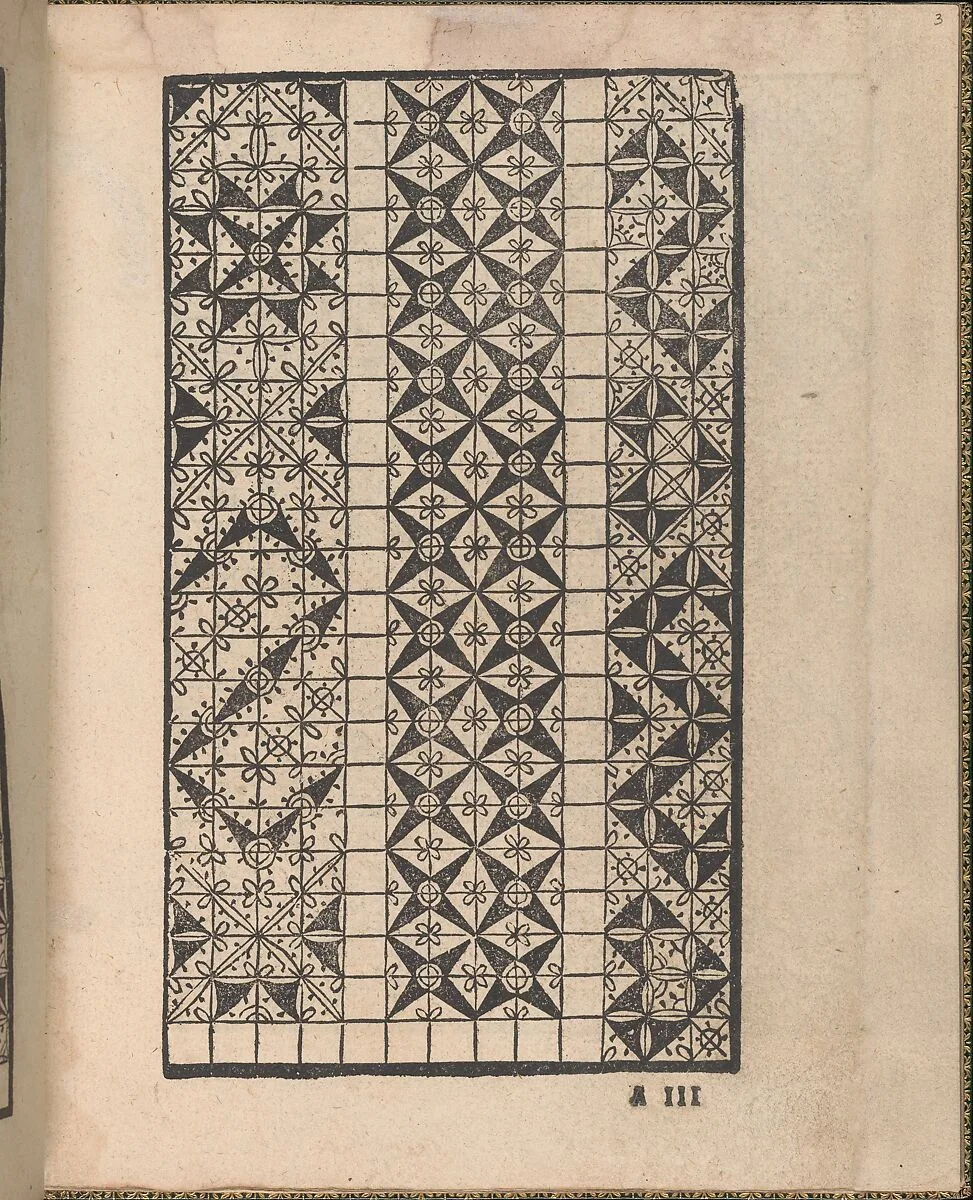 Ornamento delle belle & virtuose donne, page 2 (verso) — Matteo Pagano|Lloyd, Wallis & Lloyd