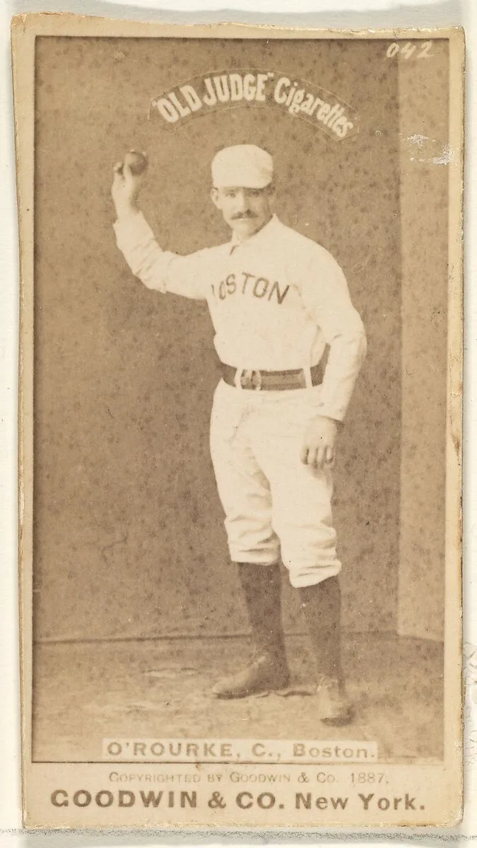 O'Rourke, Catcher, Boston, from the Old Judge series (N172) for Old Judge Cigarettes — Goodwin & Company
