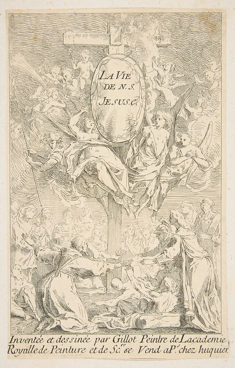 Frontispiece to the series The Life of Christ — Claude Gillot|Jacques Gabriel Huquier