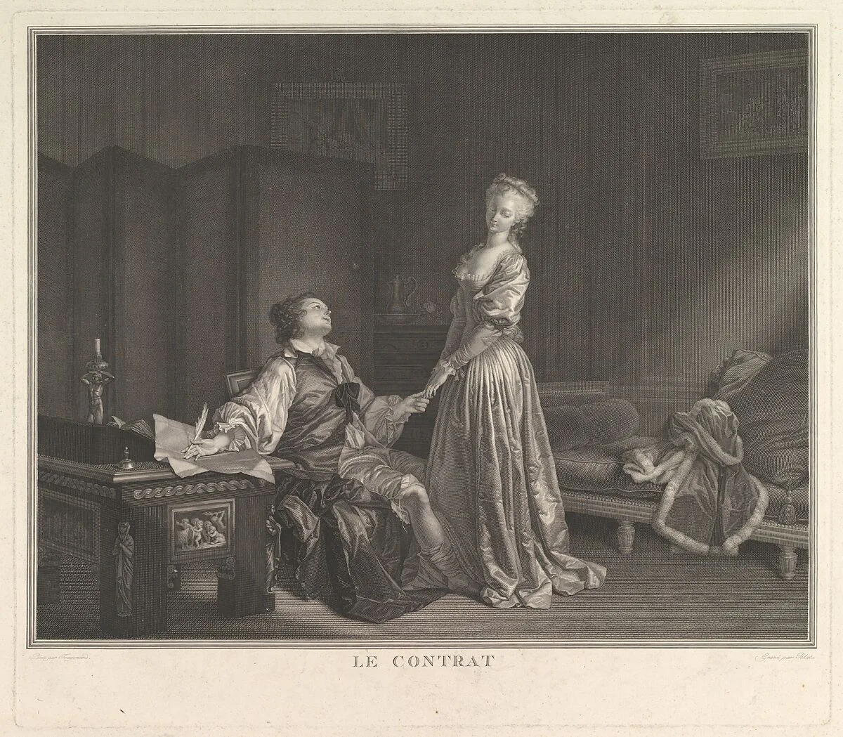 Le Contrat — Jean Honoré Fragonard|Maurice Blot