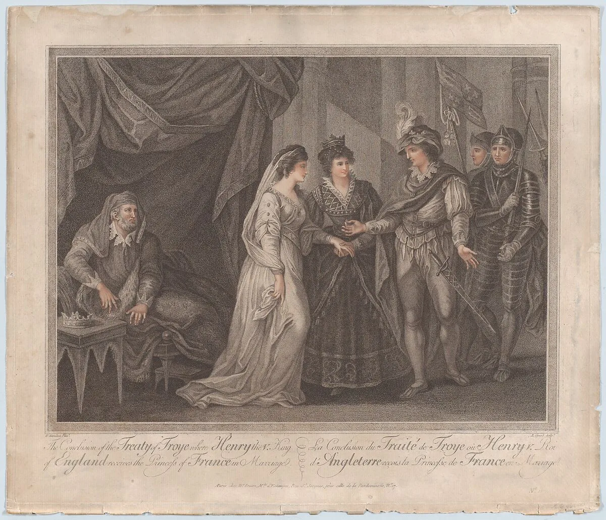 The Conclusion of the Treaty of Troye, Where Henry the V, King of England, Receives the Princess of France in Marriage — William Hamilton|Madame Breton|R. Gerard