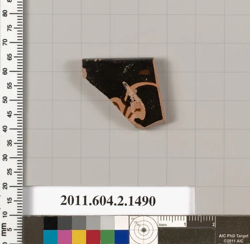 Terracotta rim fragment of a skyphos (deep drinking cup)
