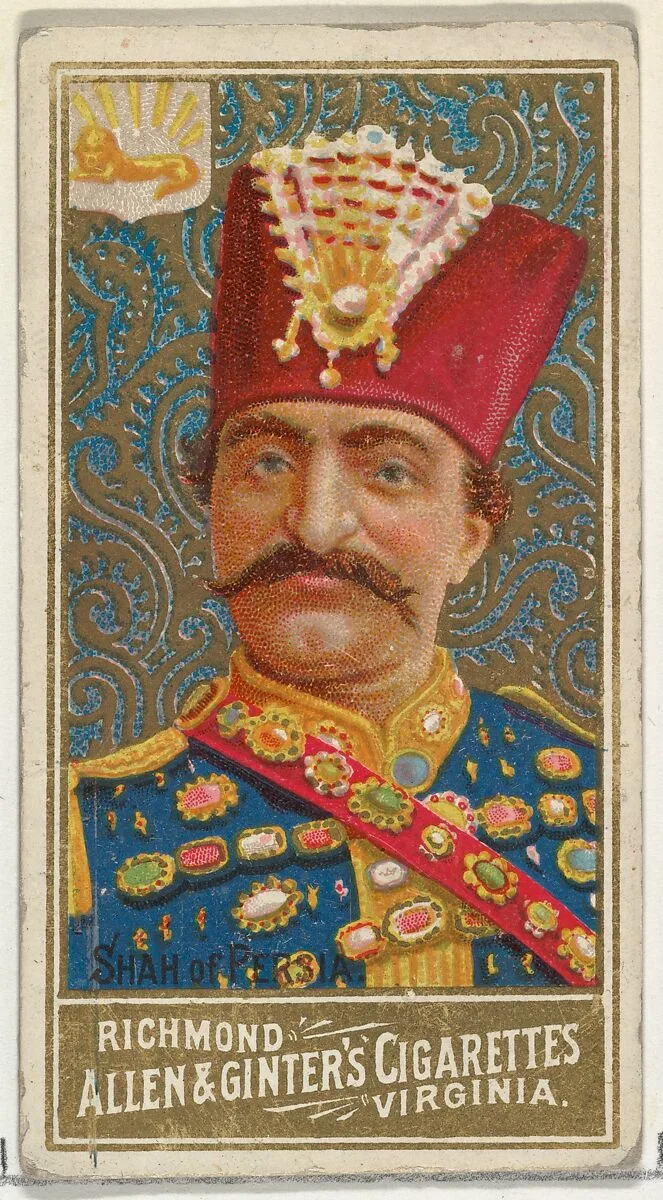 Shah of Persia, from World's Sovereigns series (N34) for Allen & Ginter Cigarettes — Allen & Ginter