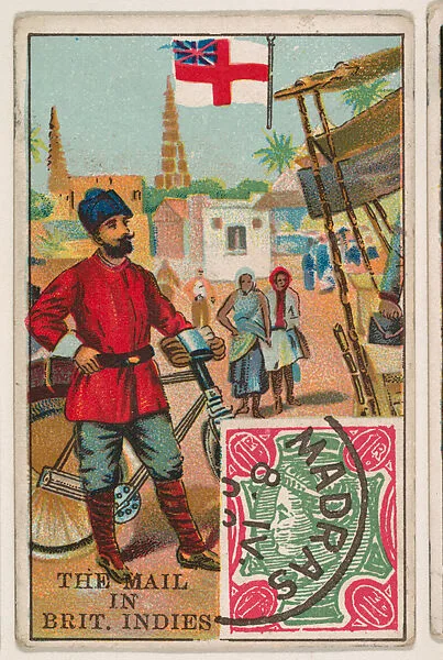 The Mail in British Indies, bakery card from the Stamps and Mail Carriers of All Nations series (D73), issued by the Rochester Baking Company — Rochester Baking Company