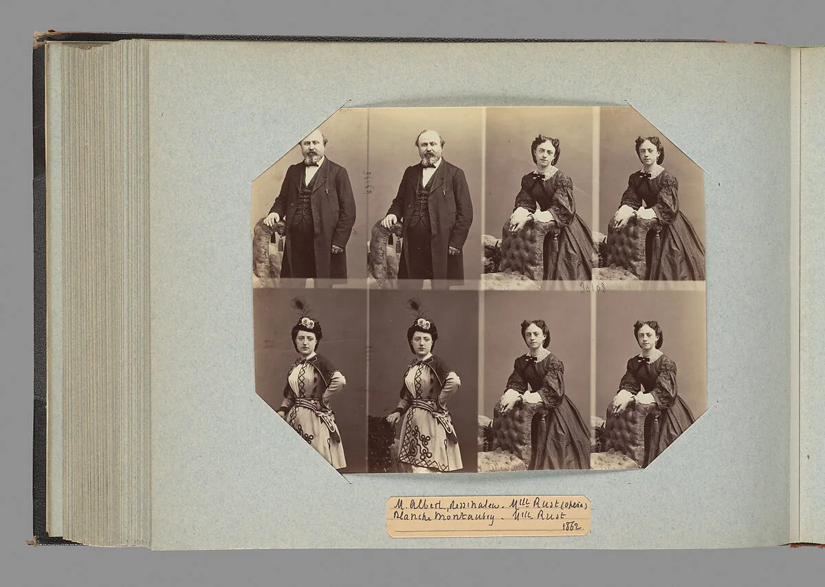M.Albert; Mlle Rust; Blanche Montaubry — André-Adolphe-Eugène Disdéri