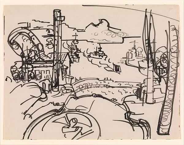 View of J. Halley House, Point Richmond, San Francisco Bay, California — Hans Hofmann