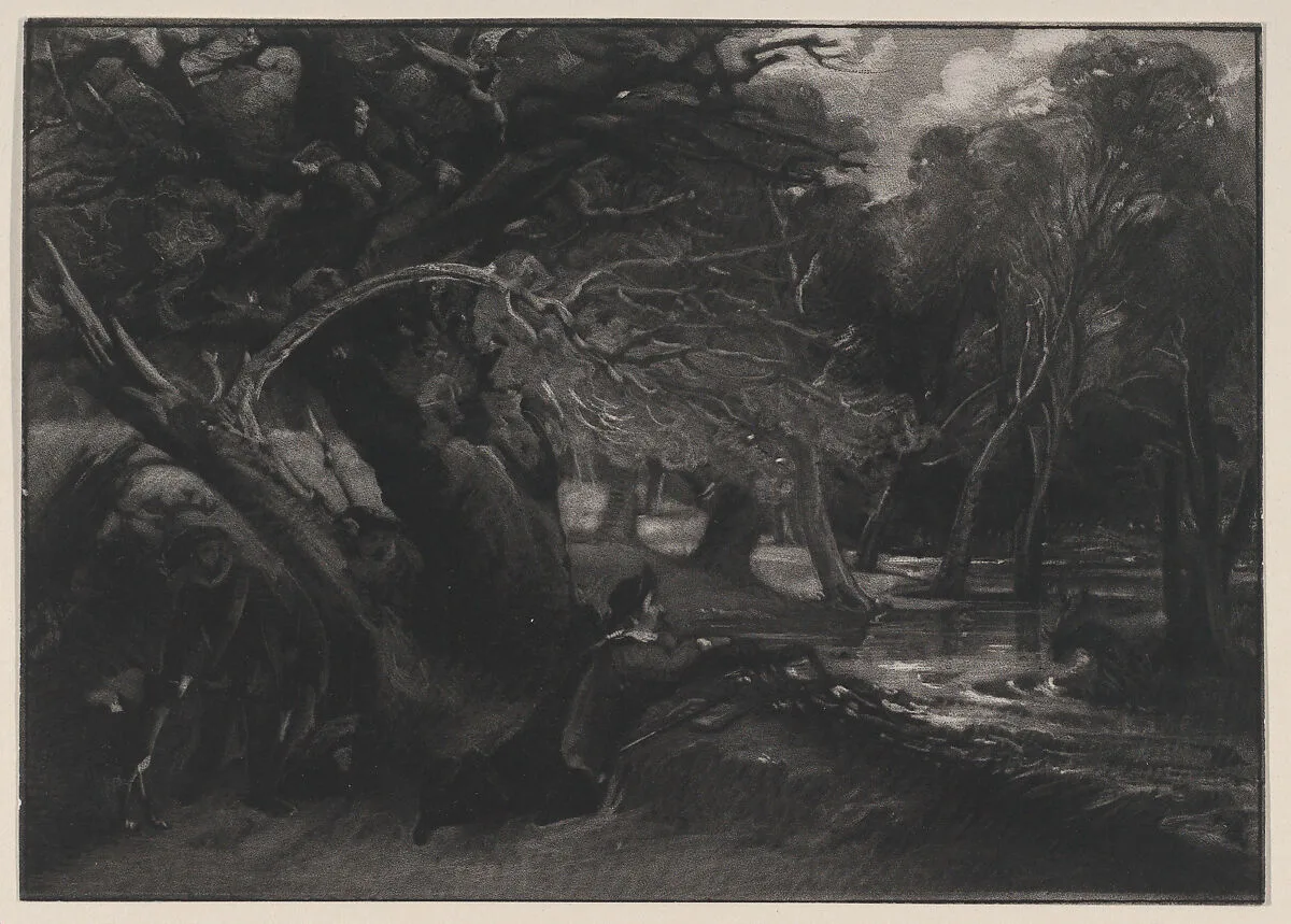 Jacques and the Wounded Stag (Shakespeare, As You Like It, Act 2, Scene 1) — William Shakespeare|David Lucas|John Constable