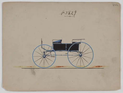 Design for 4 seat Phaeton, no top, no. 3829