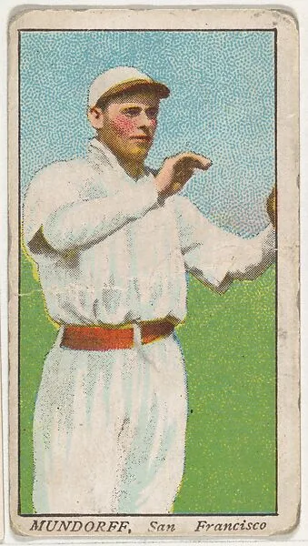 Mundorff, San Francisco, from the "Obak Baseball Players" set (T212), issued by the American Tobacco Company to promote Obak Mouthpiece Cigarettes — American Tobacco Company