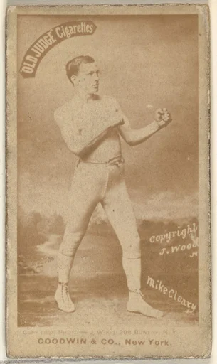 Mike Cleary, from the Celebrities and Prizefighters series (N174) for Old Judge Cigarettes
