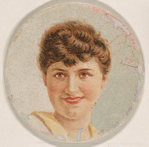 Portrait of woman, from the Novelties series (N228, Type 1) issued by Kinney Bros. — Kinney Brothers Tobacco Company