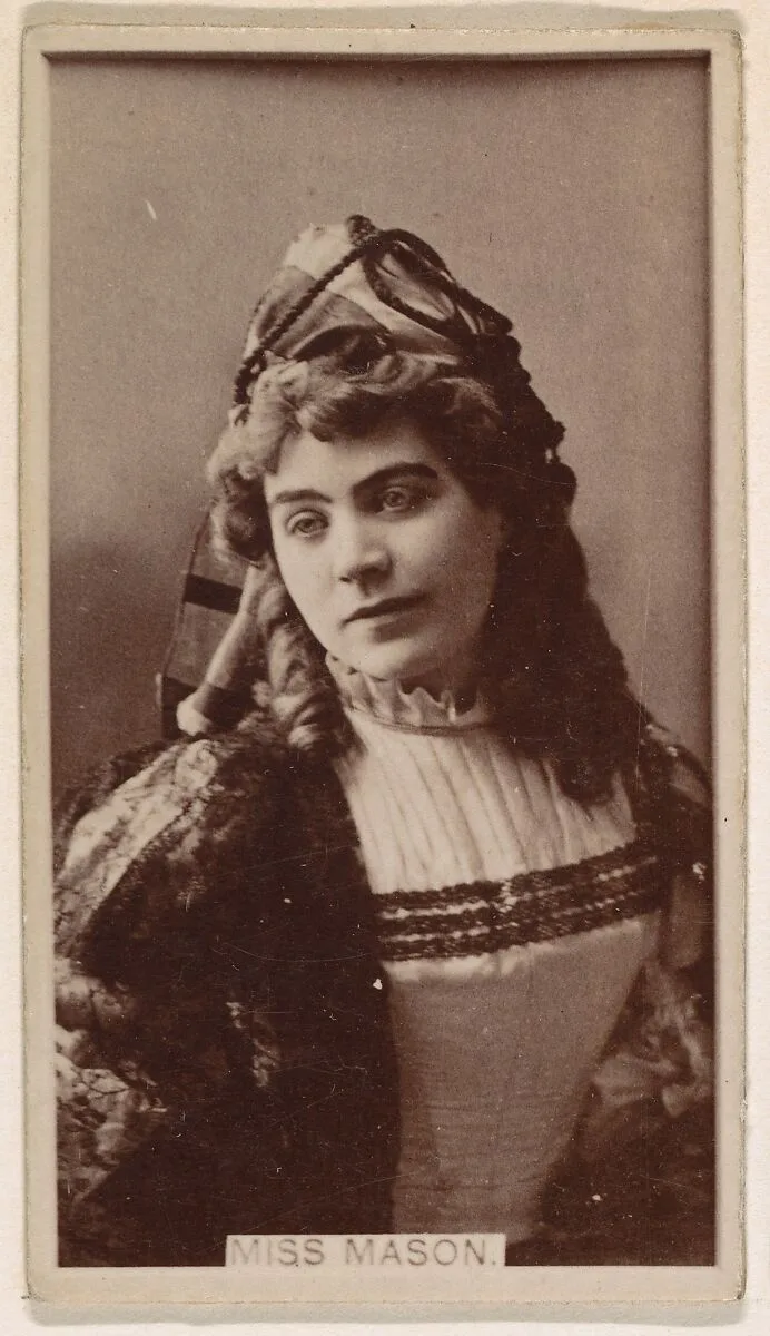 Miss Mason, from the Actresses series (N245) issued by Kinney Brothers to promote Sweet Caporal Cigarettes — Kinney Brothers Tobacco Company