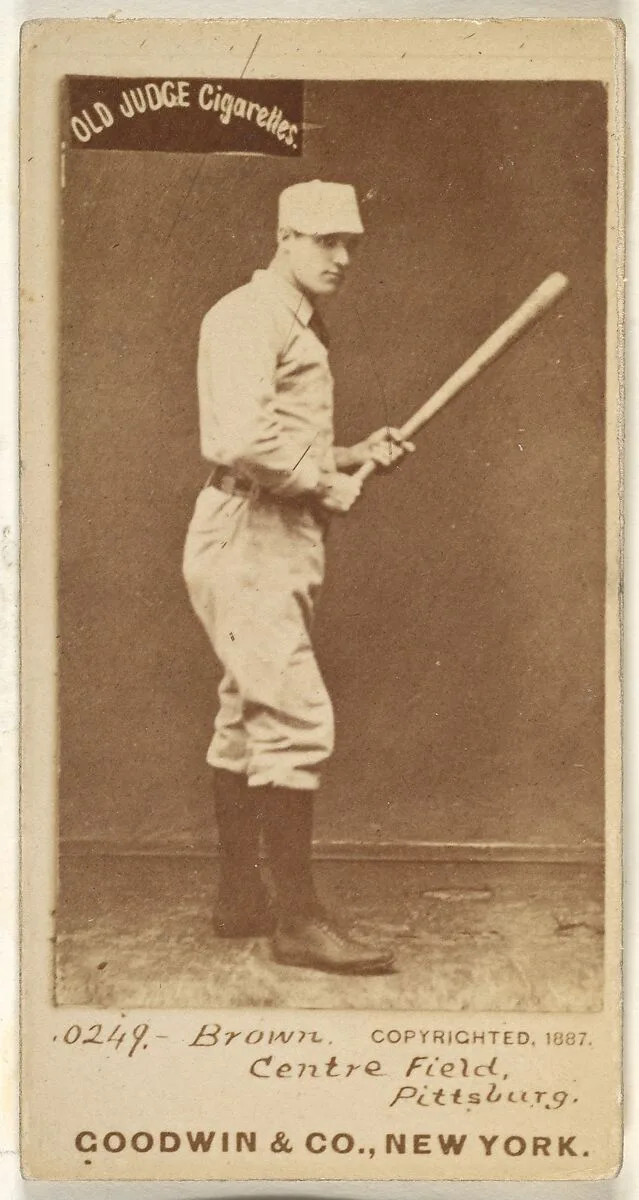 Thomas "Tom" Tarlton Brown, Center Field, Pittsburgh, from the Old Judge series (N172) for Old Judge Cigarettes — Goodwin & Company
