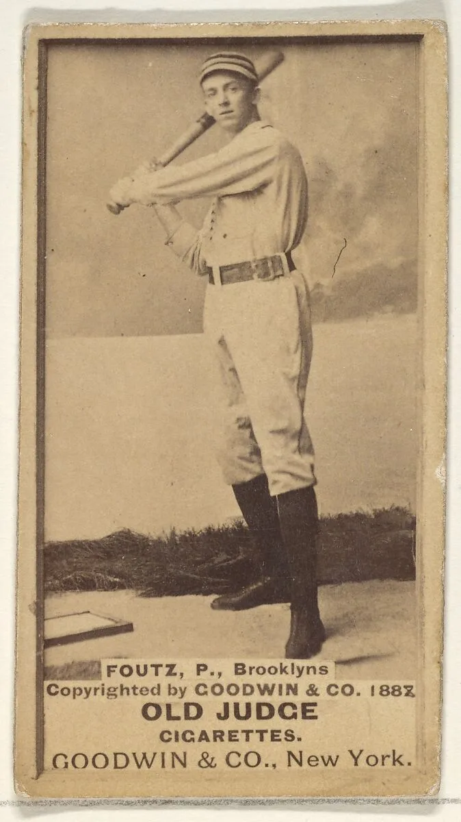 Foutz, Pitcher, Brooklyn Bridegrooms, from the Old Judge series (N172) for Old Judge Cigarettes — Goodwin & Company