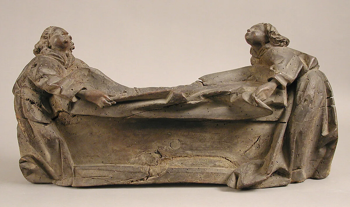 Two Angels Holding a Shroud — Unknown