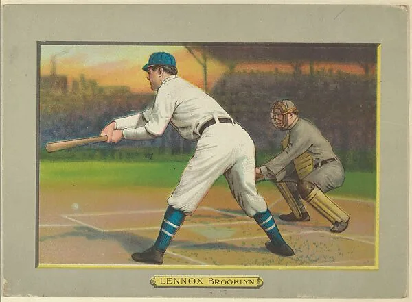 Ed Lennox, Third Baseman, Brooklyn Superbas (National League), from Turkey Red Cabinets (T3) — American Tobacco Company