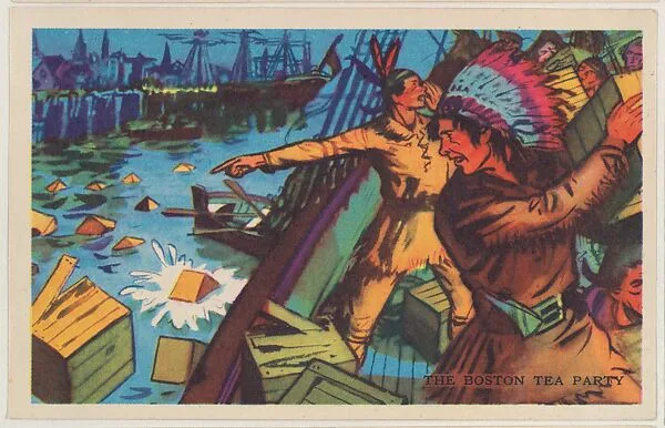 The Boston Tea Party, bakery card from the Frontiers of Freedom series (D39-4), issued by the Gordon Bread Company — Gordon Bread Company