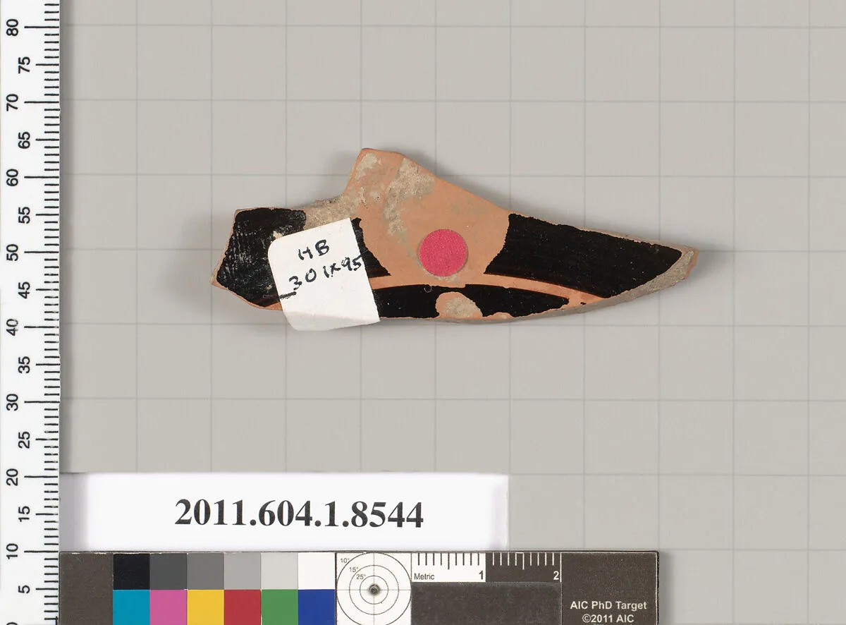 Terracotta fragment of a stemless kylix (drinking cup) — Unknown