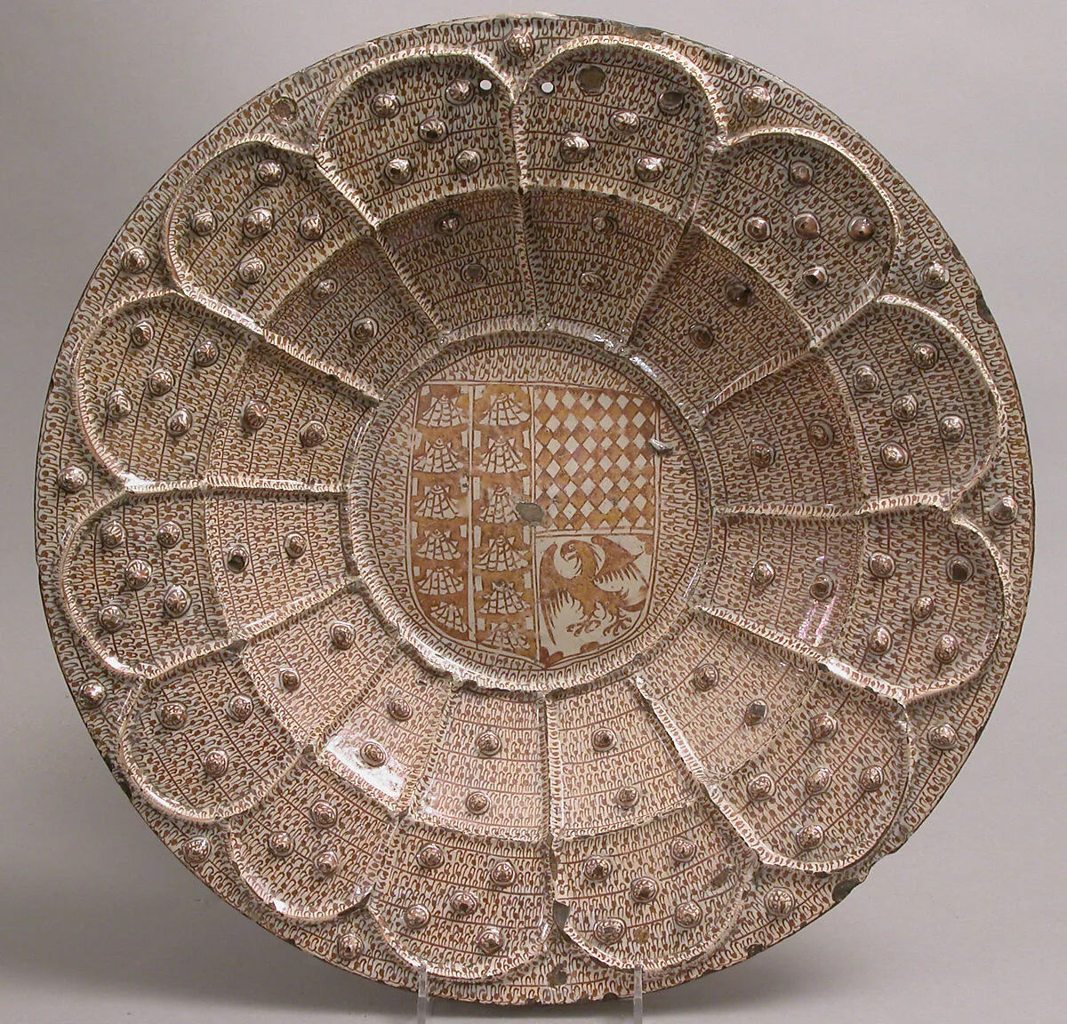 Dish with Heraldic Shield — Unknown