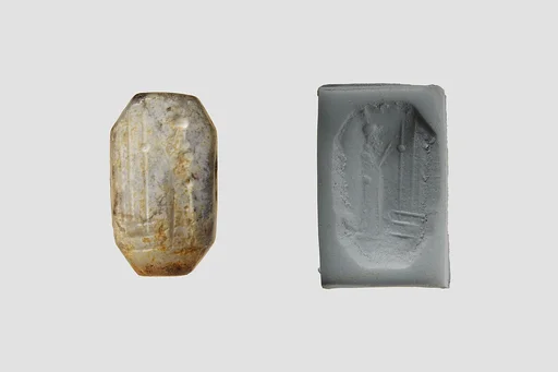 Stamp seal (octagonal pyramid) with cultic scene