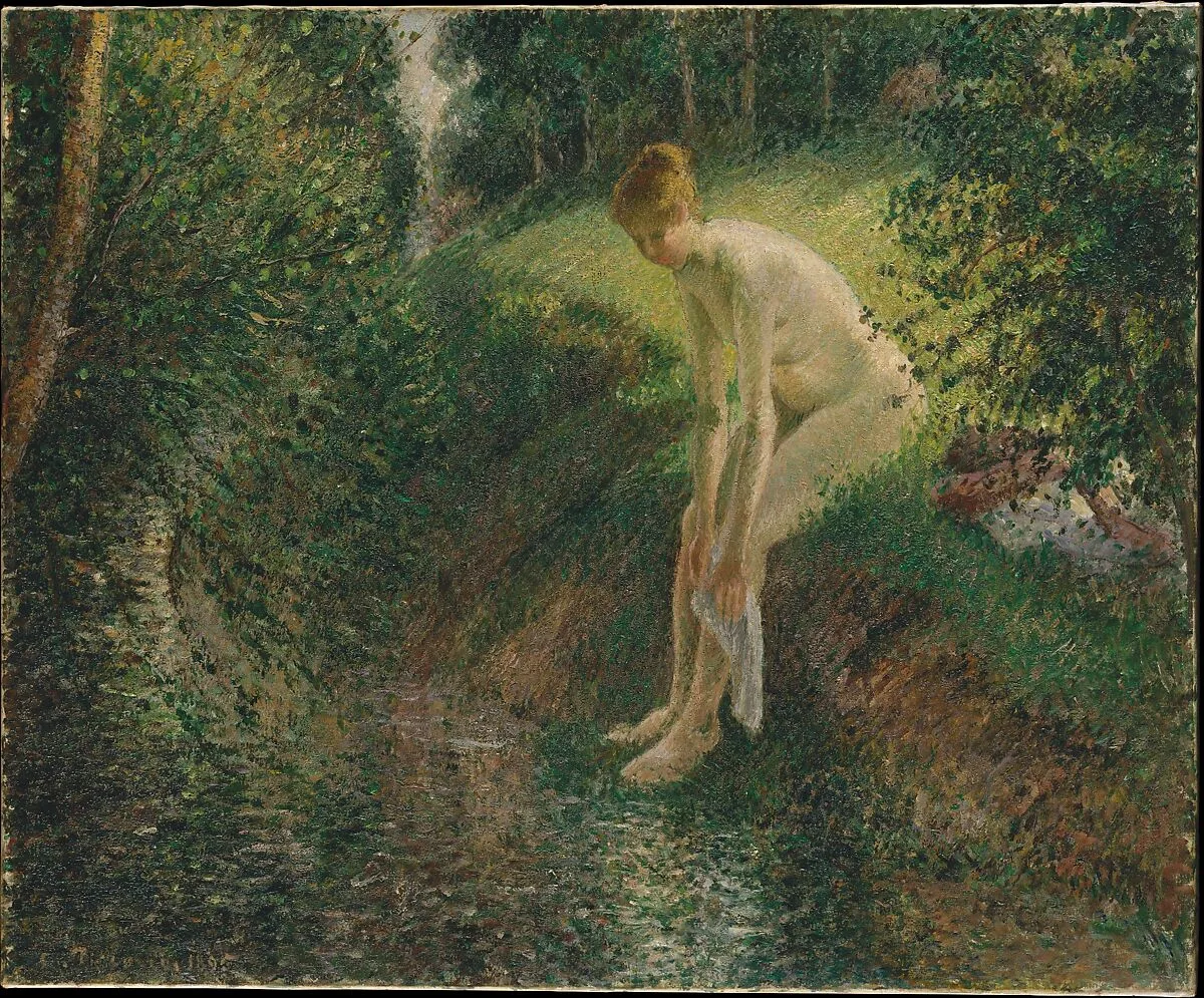 Bather in the Woods — Camille Pissarro
