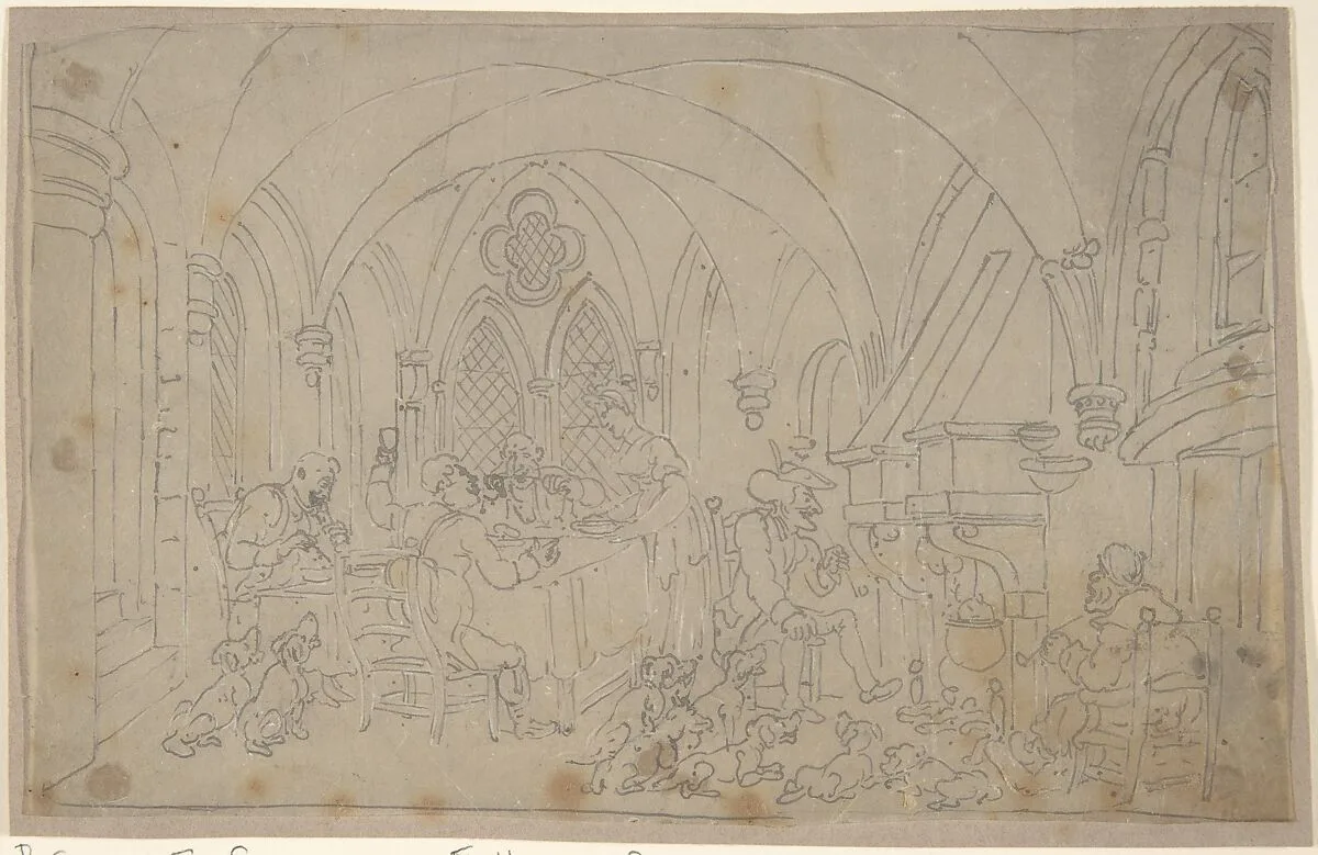Dr. Syntax and the Superannuated Fox Hunters — Thomas Rowlandson