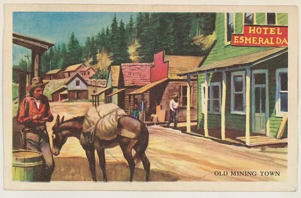 Old Mining Town, bakery card from the Nature's Splendor series (D39-7), issued by Bell Bakeries, Inc. — Bell Bakeries, Inc.