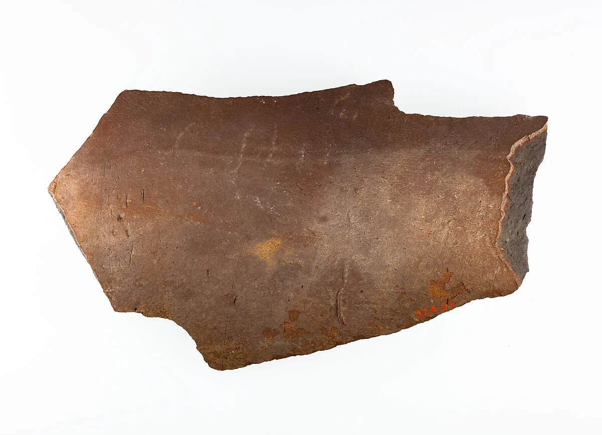 Ostracon with chalk inscription — Unknown