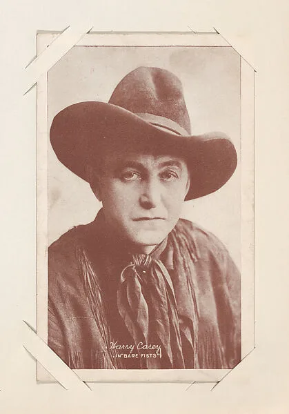 Harry Carey in "Bare Fists" from Western Stars or Scenes Exhibit Cards series (W412) — Unknown