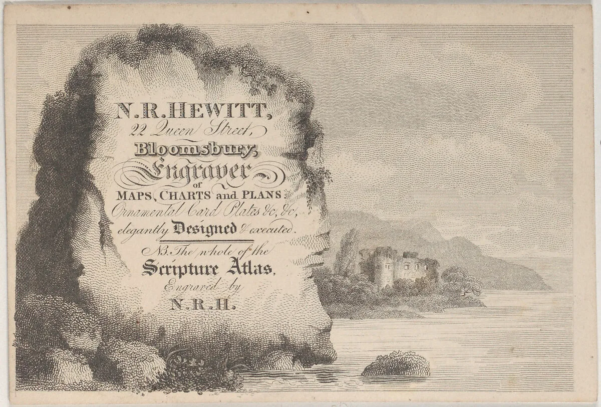 Trade Card for N. R. Hewitt, Engraver — Anonymous, British, 19th century