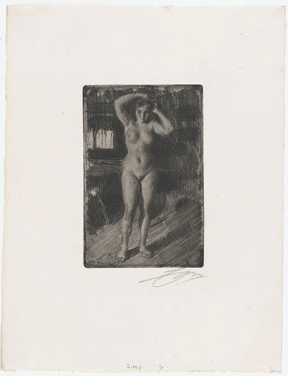 Anna Doing Her Hair — Anders Zorn