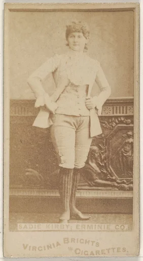 Sadie Kirby, Erminie Co., from the Actors and Actresses series (N45, Type 1) for Virginia Brights Cigarettes
