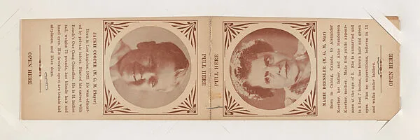 Jackie Cooper and Marie Dressler from Star Folders Special Cards (W439) — Unknown