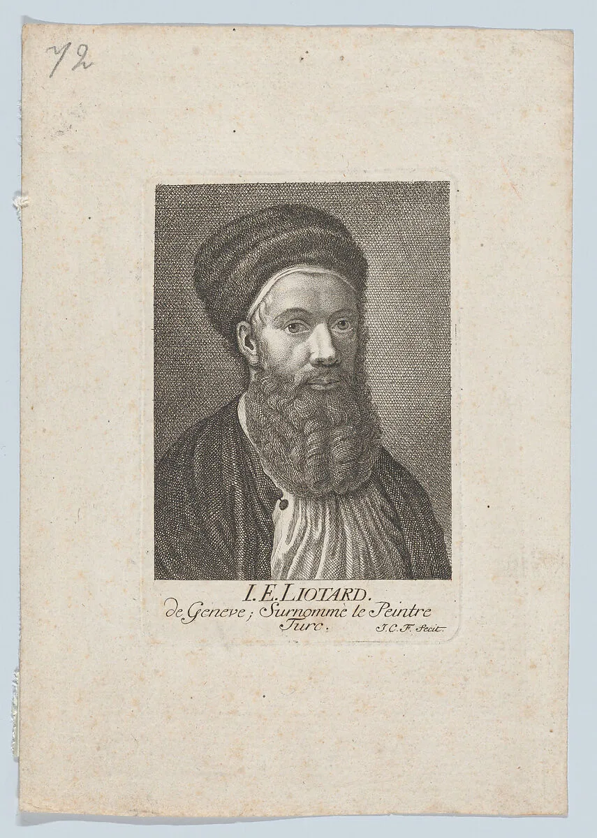 Self-portrait in a Turkish Outfit — Johann Caspar Füssli the Elder|Carlo Gregori|Jean Etienne Liotard