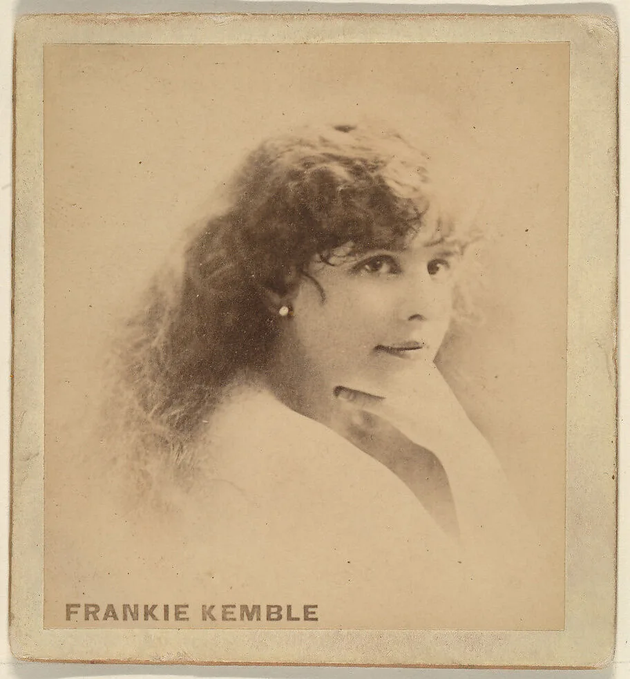 Frankie Kemble, from the Actresses series (N246), Type 2, issued by Kinney Brothers to promote Sporting Extra Cigarettes — Kinney Brothers Tobacco Company