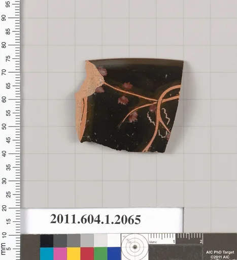 Terracotta rim fragment of a kylix (drinking cup)