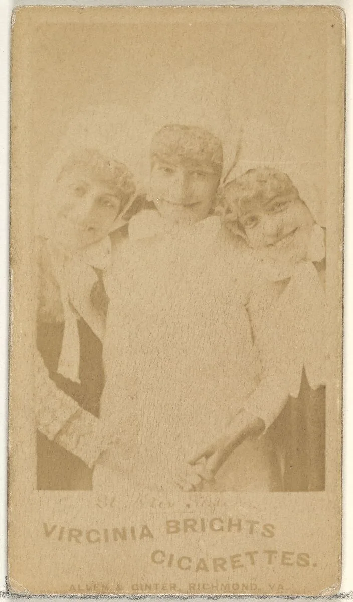 St. Felix Sisters, From the Actors and Actresses series (N45, Type 1) for Virginia Brights Cigarettes — Allen & Ginter